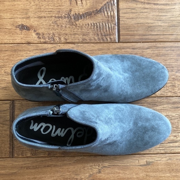 Sam Edelman Petty Ankle Boot Bootie Gray Suede Size 6.5 - Picture 10 of 13